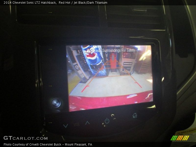 Red Hot / Jet Black/Dark Titanium 2014 Chevrolet Sonic LTZ Hatchback