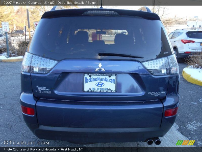Deep Blue Metallic / Beige 2007 Mitsubishi Outlander LS 4WD