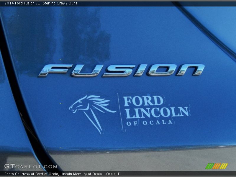 Sterling Gray / Dune 2014 Ford Fusion SE