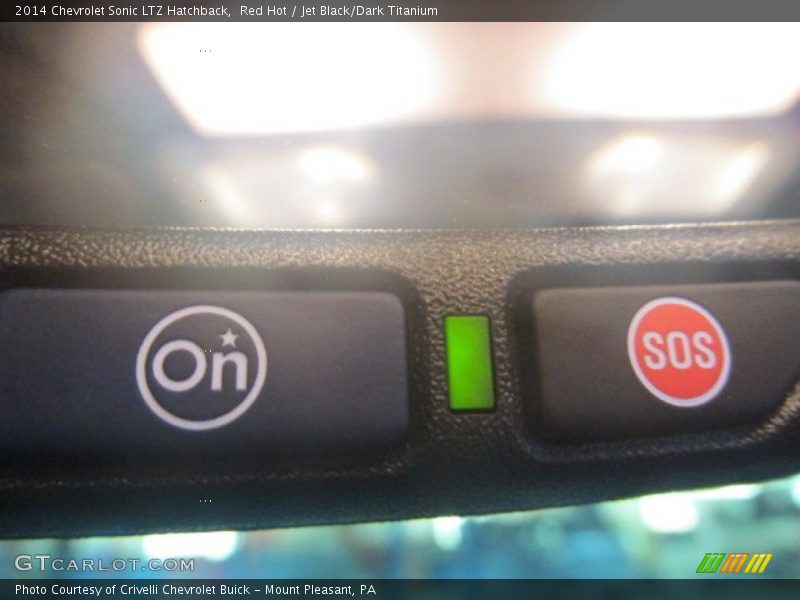 Red Hot / Jet Black/Dark Titanium 2014 Chevrolet Sonic LTZ Hatchback