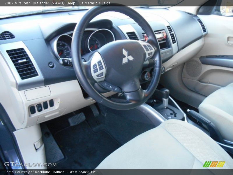 Deep Blue Metallic / Beige 2007 Mitsubishi Outlander LS 4WD