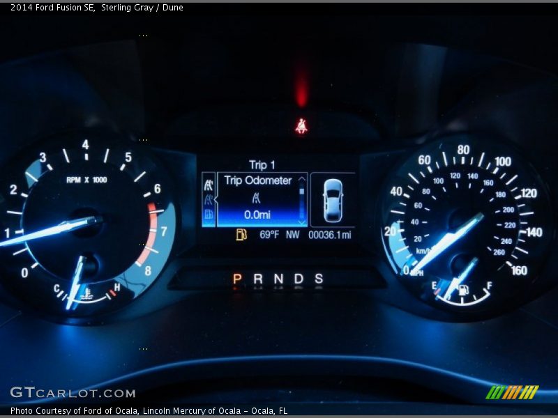 Sterling Gray / Dune 2014 Ford Fusion SE