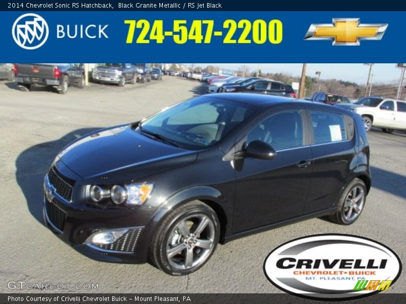 Black Granite Metallic / RS Jet Black 2014 Chevrolet Sonic RS Hatchback