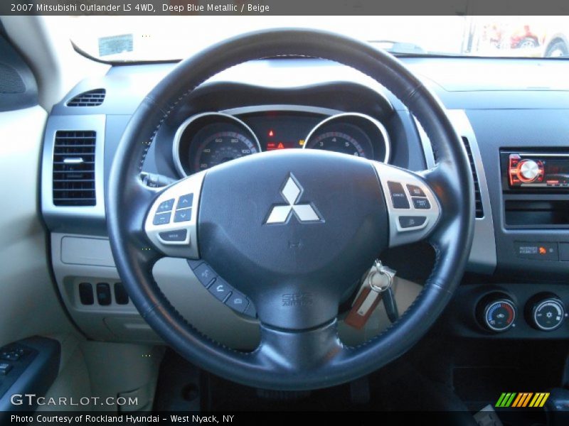 Deep Blue Metallic / Beige 2007 Mitsubishi Outlander LS 4WD