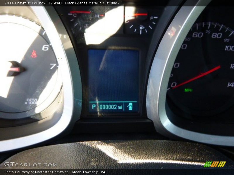 Black Granite Metallic / Jet Black 2014 Chevrolet Equinox LTZ AWD