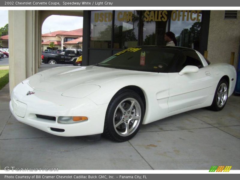 Speedway White / Light Gray 2002 Chevrolet Corvette Coupe