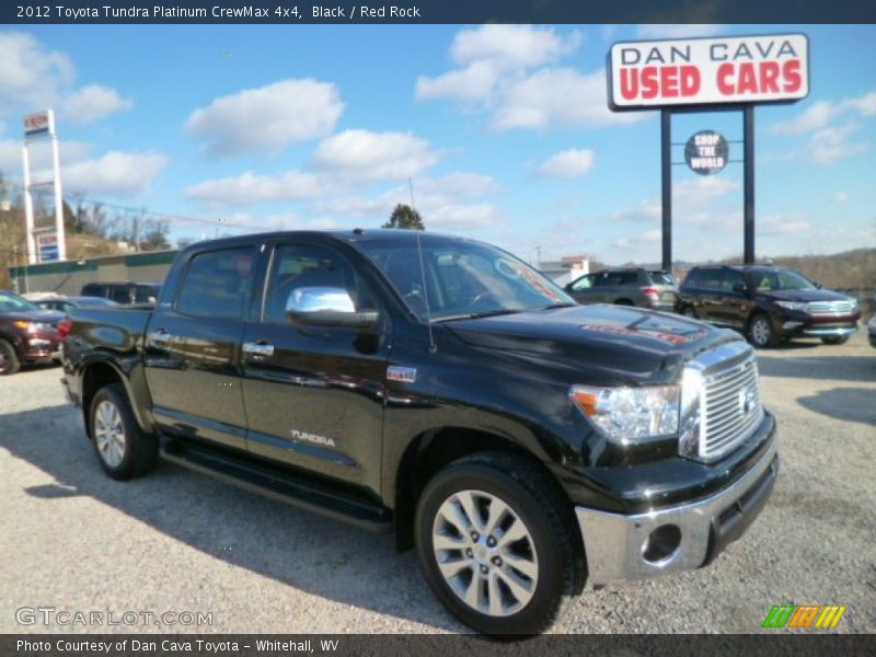 Black / Red Rock 2012 Toyota Tundra Platinum CrewMax 4x4