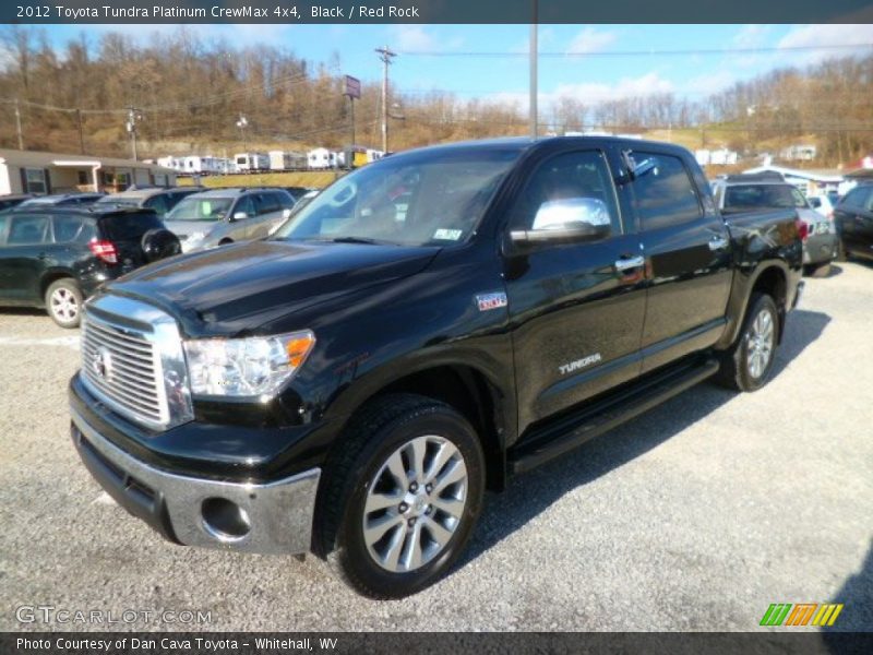 Black / Red Rock 2012 Toyota Tundra Platinum CrewMax 4x4