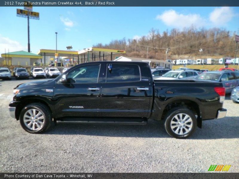 Black / Red Rock 2012 Toyota Tundra Platinum CrewMax 4x4