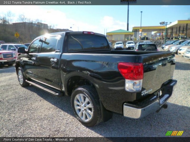 Black / Red Rock 2012 Toyota Tundra Platinum CrewMax 4x4