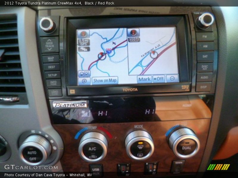 Black / Red Rock 2012 Toyota Tundra Platinum CrewMax 4x4