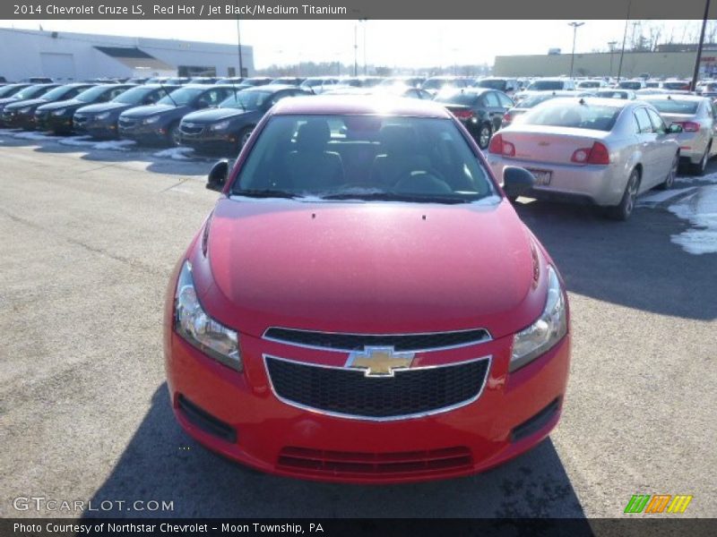 Red Hot / Jet Black/Medium Titanium 2014 Chevrolet Cruze LS