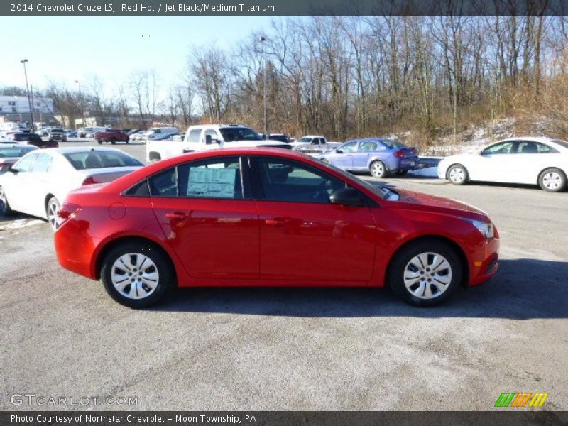 Red Hot / Jet Black/Medium Titanium 2014 Chevrolet Cruze LS