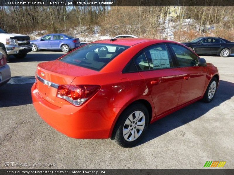 Red Hot / Jet Black/Medium Titanium 2014 Chevrolet Cruze LS