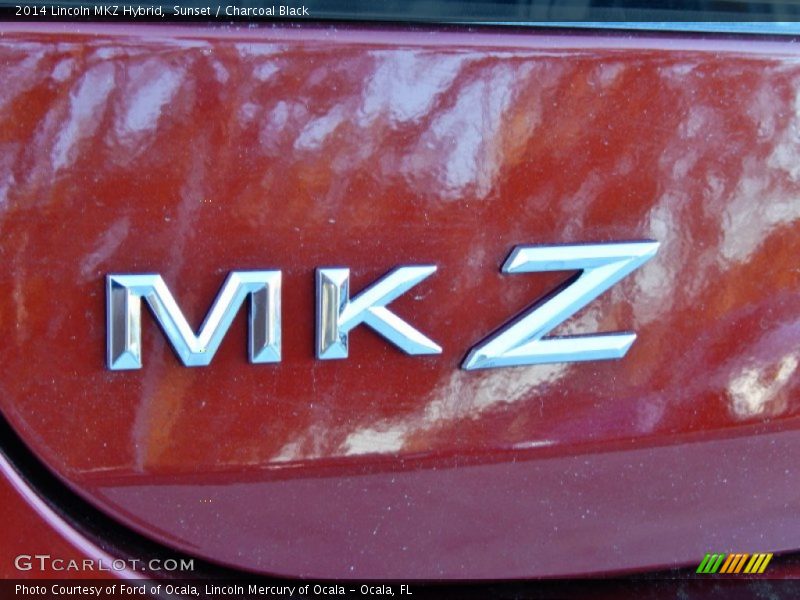 Sunset / Charcoal Black 2014 Lincoln MKZ Hybrid