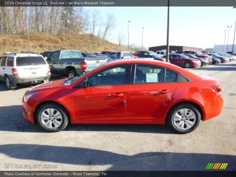 Red Hot / Jet Black/Medium Titanium 2014 Chevrolet Cruze LS