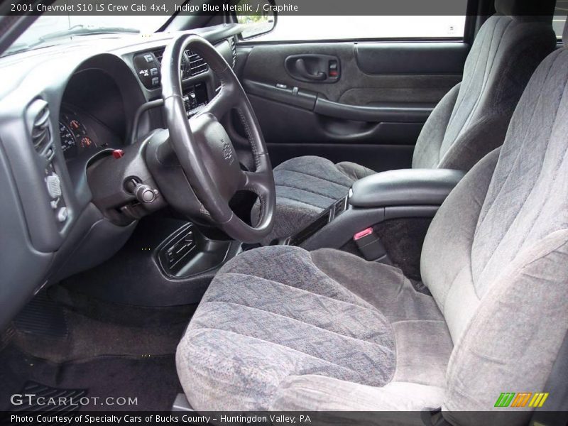 Indigo Blue Metallic / Graphite 2001 Chevrolet S10 LS Crew Cab 4x4