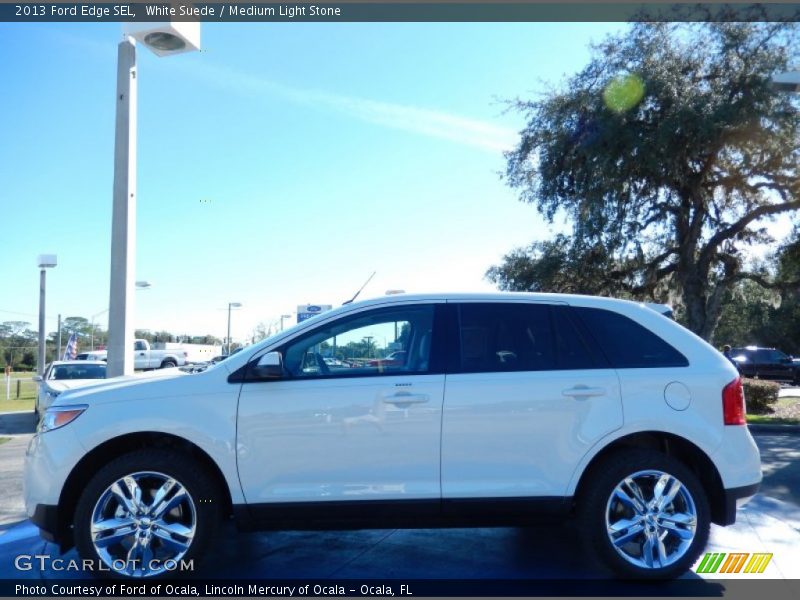 White Suede / Medium Light Stone 2013 Ford Edge SEL