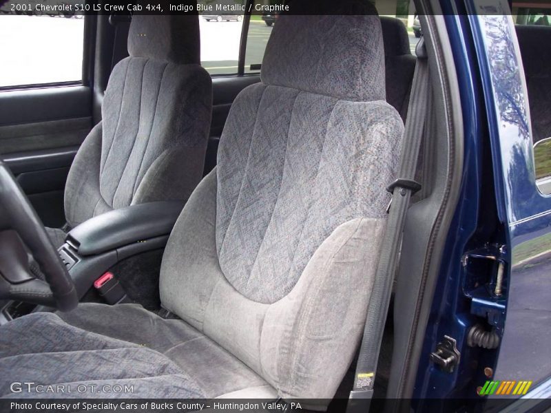 Indigo Blue Metallic / Graphite 2001 Chevrolet S10 LS Crew Cab 4x4