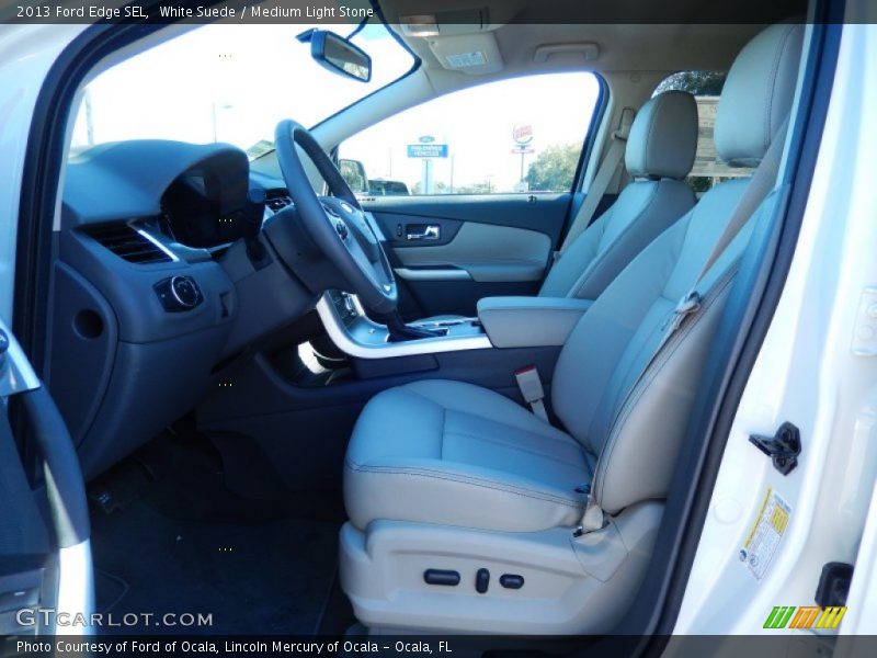 White Suede / Medium Light Stone 2013 Ford Edge SEL