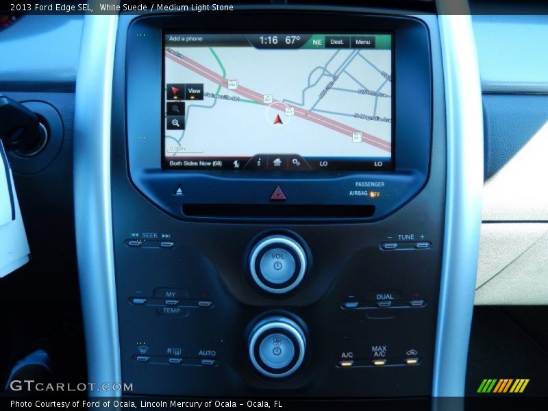 White Suede / Medium Light Stone 2013 Ford Edge SEL