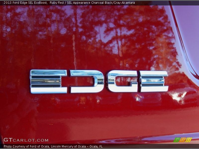 Ruby Red / SEL Appearance Charcoal Black/Gray Alcantara 2013 Ford Edge SEL EcoBoost