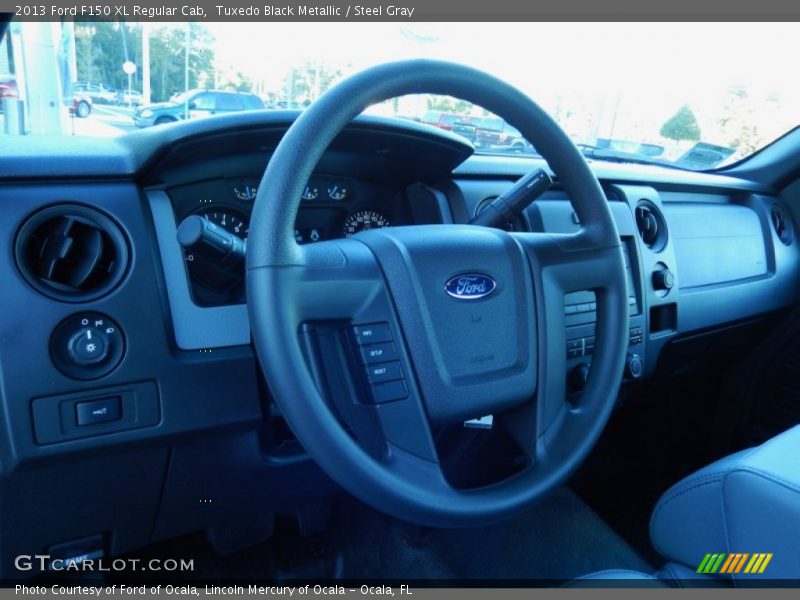 Tuxedo Black Metallic / Steel Gray 2013 Ford F150 XL Regular Cab