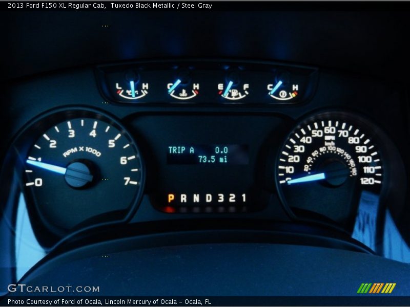 Tuxedo Black Metallic / Steel Gray 2013 Ford F150 XL Regular Cab