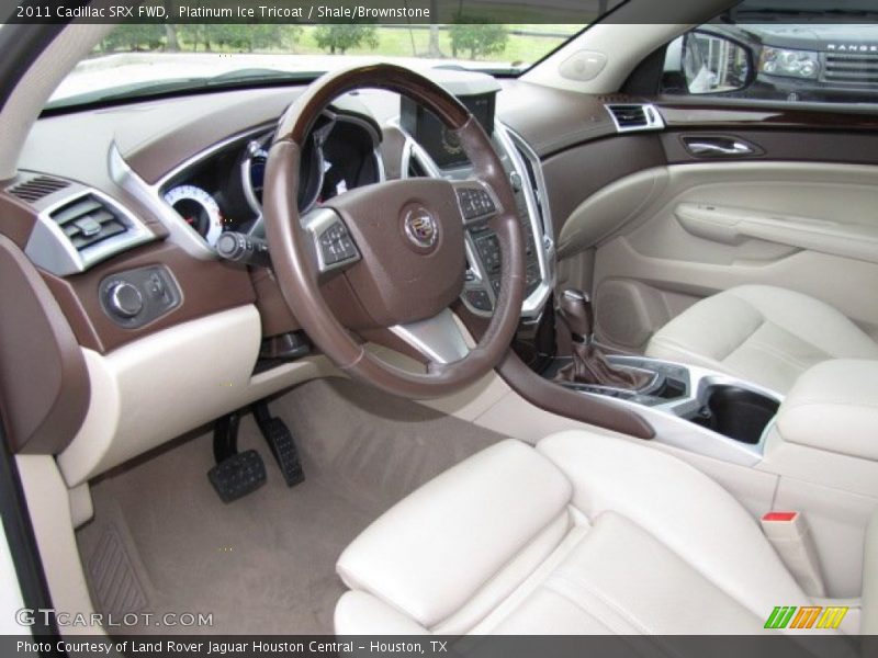 Platinum Ice Tricoat / Shale/Brownstone 2011 Cadillac SRX FWD
