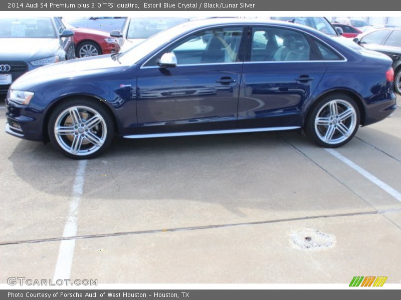 Estoril Blue Crystal / Black/Lunar Silver 2014 Audi S4 Premium plus 3.0 TFSI quattro
