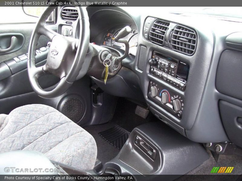 Indigo Blue Metallic / Graphite 2001 Chevrolet S10 LS Crew Cab 4x4