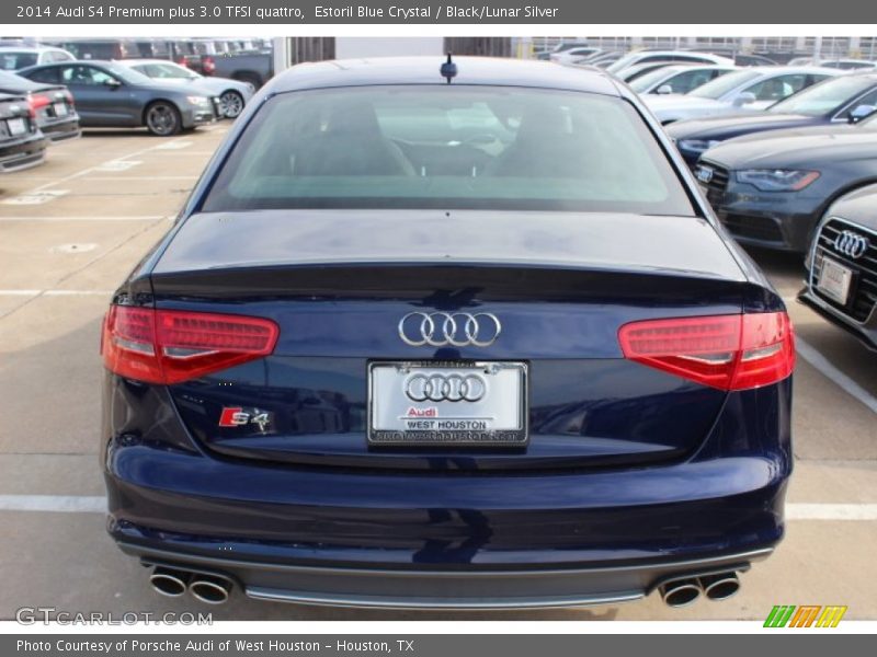 Estoril Blue Crystal / Black/Lunar Silver 2014 Audi S4 Premium plus 3.0 TFSI quattro