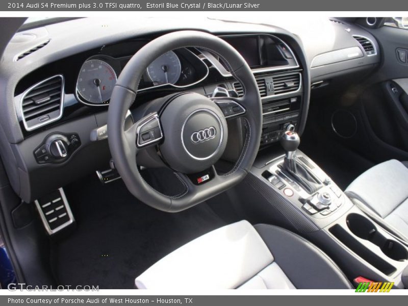 Estoril Blue Crystal / Black/Lunar Silver 2014 Audi S4 Premium plus 3.0 TFSI quattro