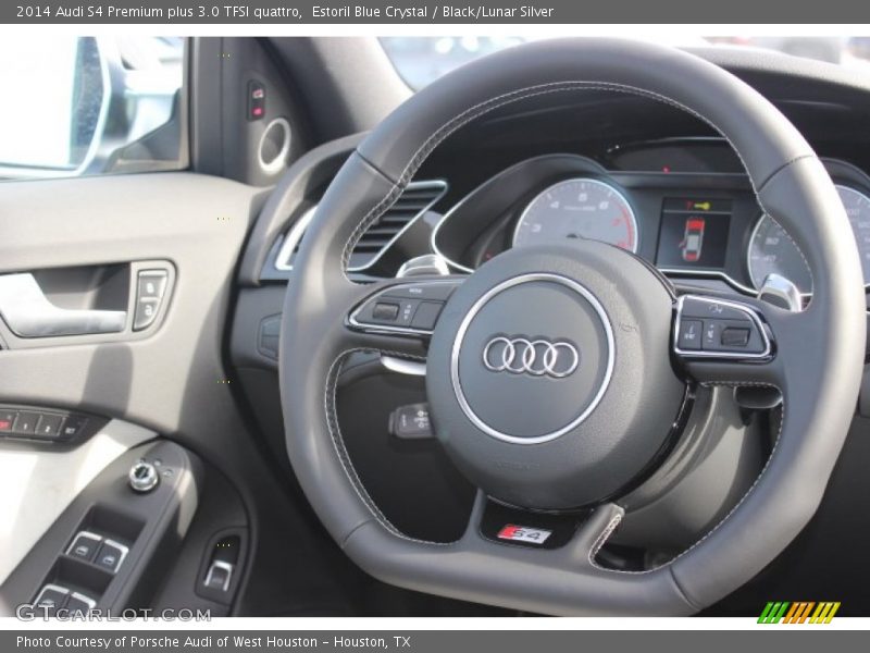 Estoril Blue Crystal / Black/Lunar Silver 2014 Audi S4 Premium plus 3.0 TFSI quattro