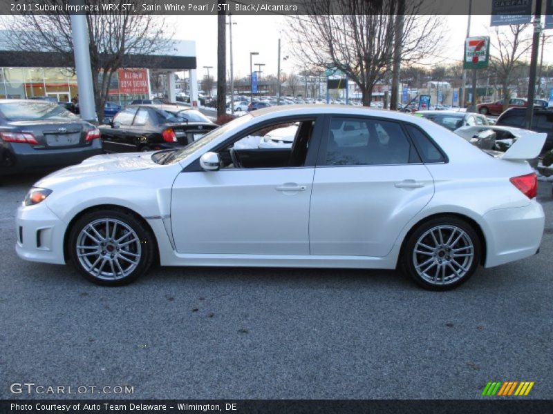 Satin White Pearl / STI  Black/Alcantara 2011 Subaru Impreza WRX STi
