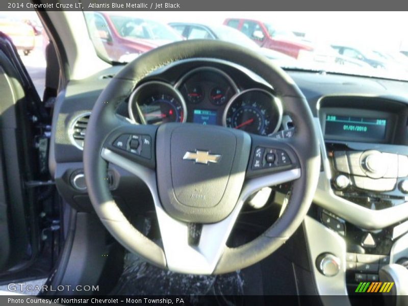 Atlantis Blue Metallic / Jet Black 2014 Chevrolet Cruze LT
