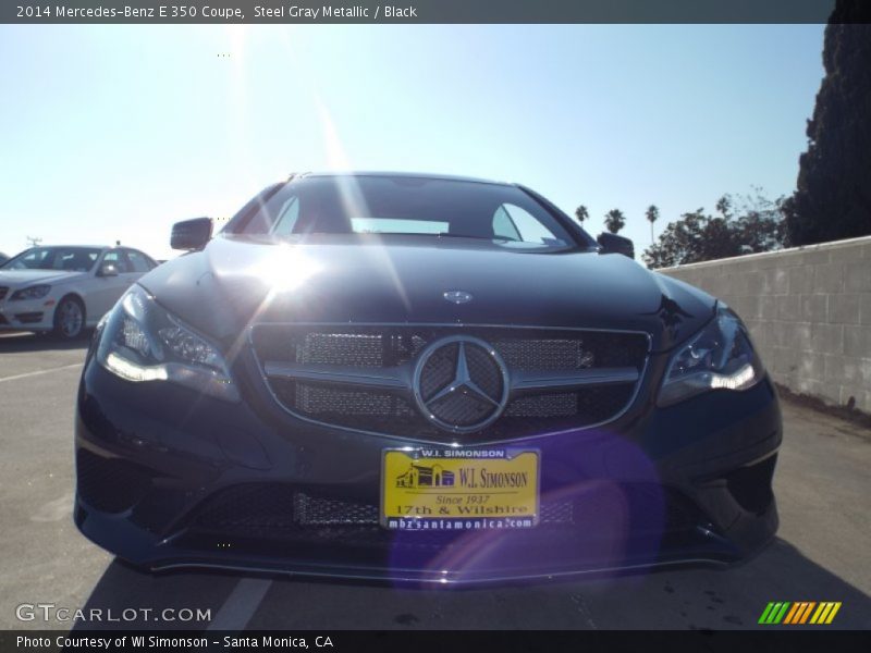 Steel Gray Metallic / Black 2014 Mercedes-Benz E 350 Coupe