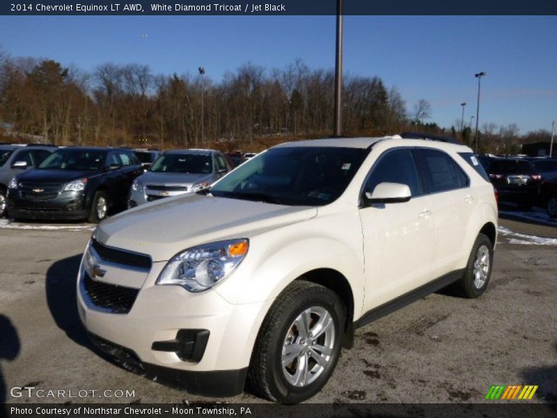 White Diamond Tricoat / Jet Black 2014 Chevrolet Equinox LT AWD