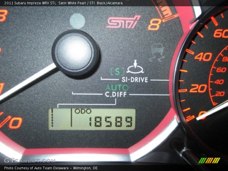 Satin White Pearl / STI  Black/Alcantara 2011 Subaru Impreza WRX STi