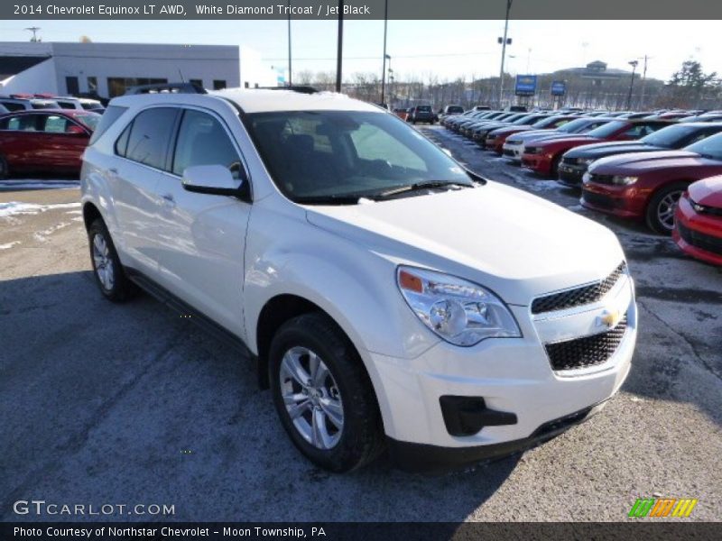 White Diamond Tricoat / Jet Black 2014 Chevrolet Equinox LT AWD