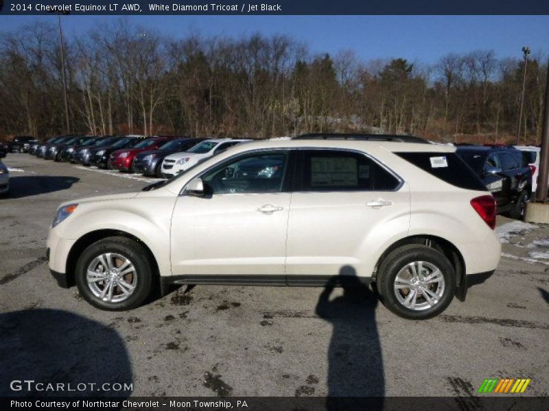 White Diamond Tricoat / Jet Black 2014 Chevrolet Equinox LT AWD