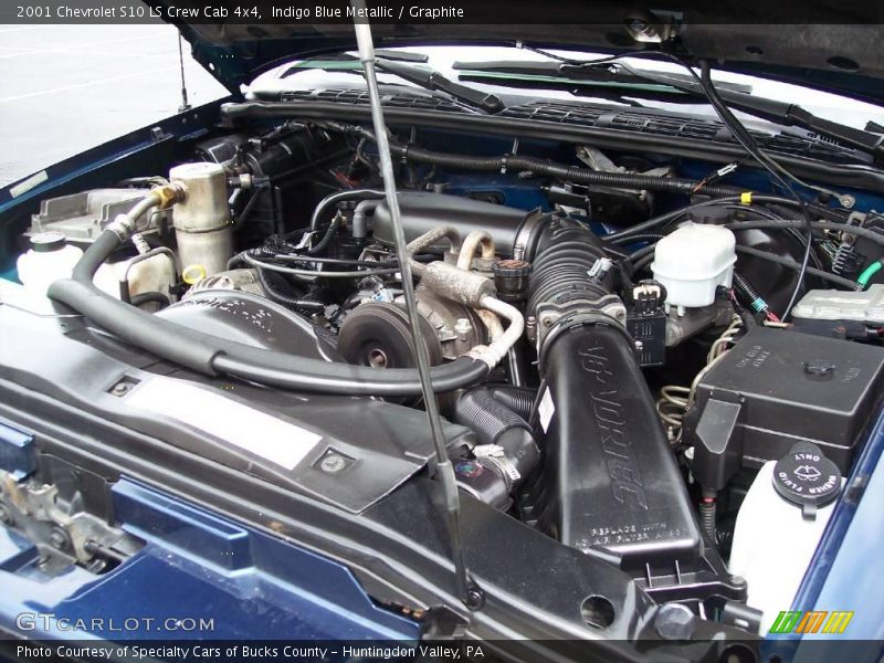 Indigo Blue Metallic / Graphite 2001 Chevrolet S10 LS Crew Cab 4x4
