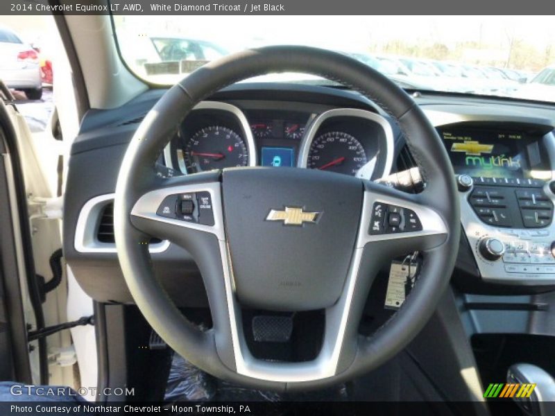 White Diamond Tricoat / Jet Black 2014 Chevrolet Equinox LT AWD
