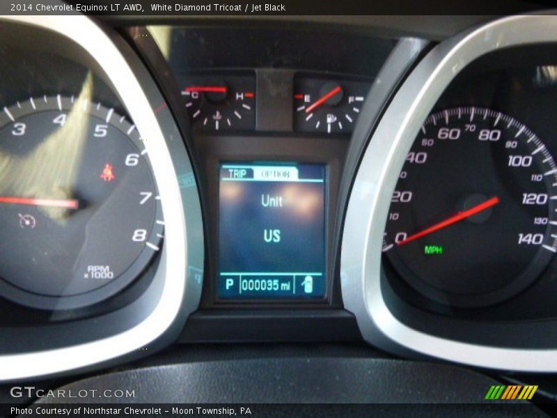 White Diamond Tricoat / Jet Black 2014 Chevrolet Equinox LT AWD