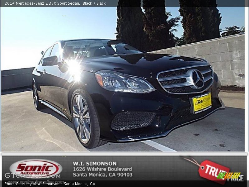 Black / Black 2014 Mercedes-Benz E 350 Sport Sedan