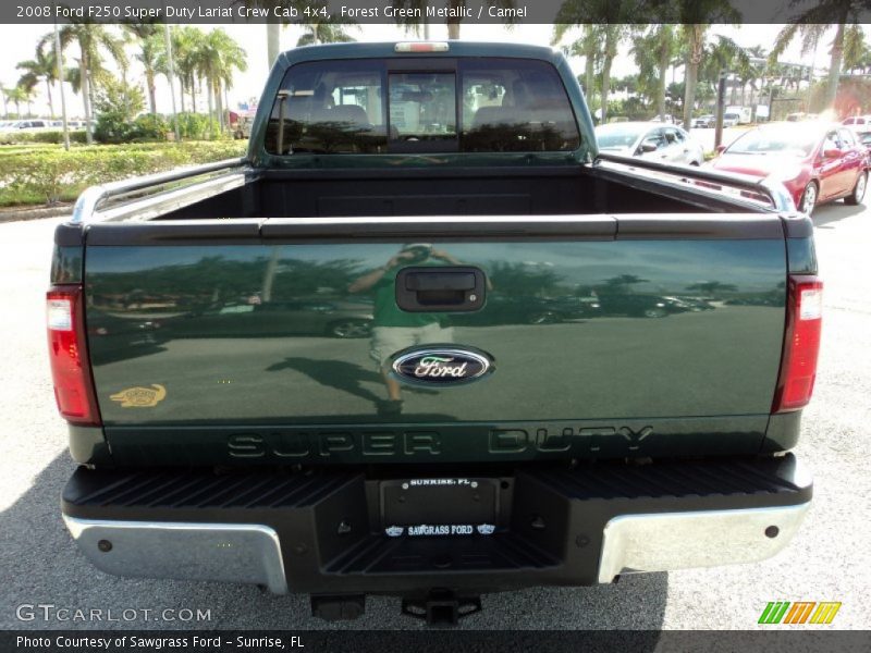 Forest Green Metallic / Camel 2008 Ford F250 Super Duty Lariat Crew Cab 4x4