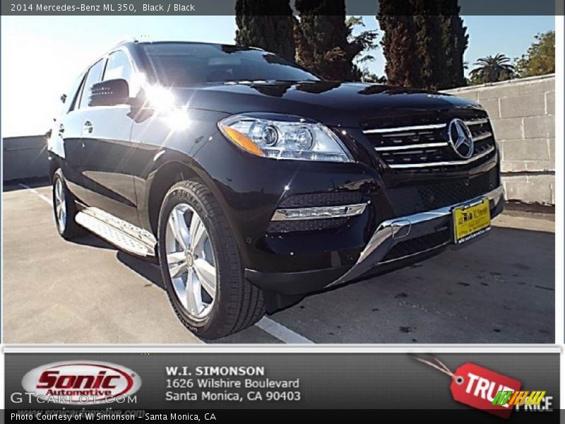 Black / Black 2014 Mercedes-Benz ML 350