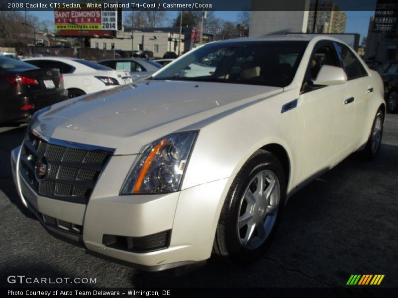 White Diamond Tri-Coat / Cashmere/Cocoa 2008 Cadillac CTS Sedan