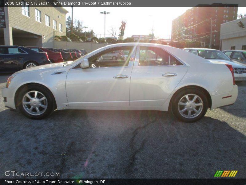 White Diamond Tri-Coat / Cashmere/Cocoa 2008 Cadillac CTS Sedan