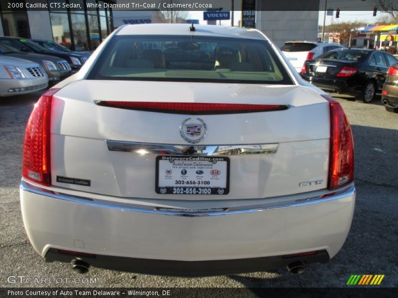 White Diamond Tri-Coat / Cashmere/Cocoa 2008 Cadillac CTS Sedan